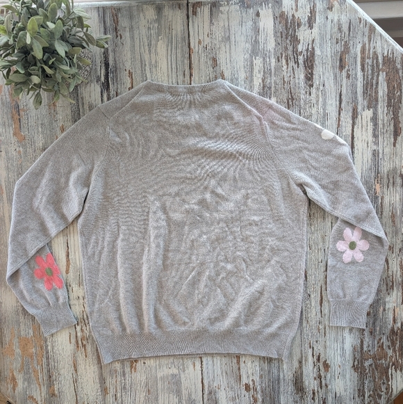 Black Goat Cashmere Daisy Sweater Gray Women's Large - Picture 6 of 8
